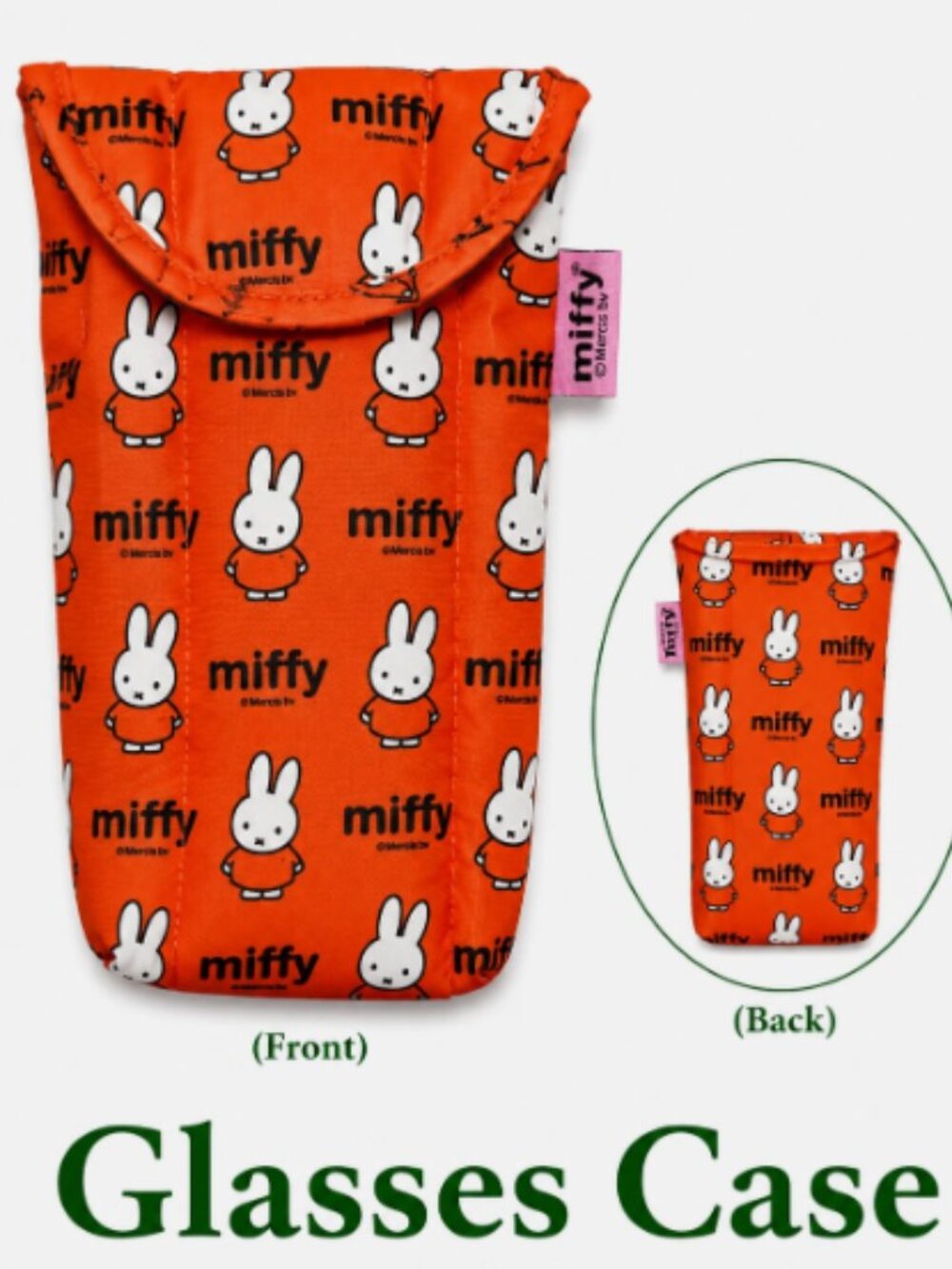 Rabbit Miffy Orange Happy Glasses Case Sleeve Sunglasses Storage Soft Protector